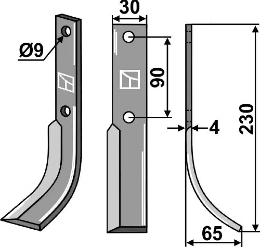 Fräsmesser 230x30mm, rechts